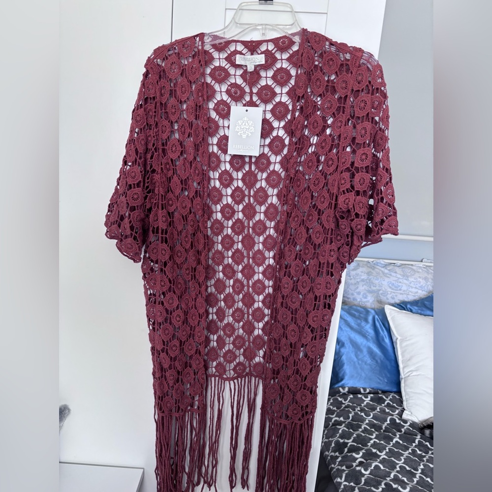 Rebellion cardigan 
Size small
Never worn
Rust color
Tag still on 🤦‍♀️